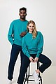 Unisex mikina Iqoniq Kruger z recyklovanej bavlny, tyrkysová, L