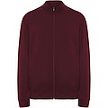 Unisex mikina na zips, ROLY ULAN, veľkosť S, vínová