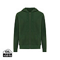 Unisex mikina na zips s kapucňou Iqoniq Abisko, tmavozelená, veľkosť XXS