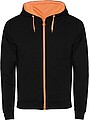 Unisex mikina ROLY FUJI, čierna/oranžová, S