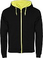 Unisex mikina ROLY FUJI, čierna/žltá, S