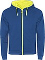 Unisex mikina ROLY FUJI, kráľovská modrá/žltá, S