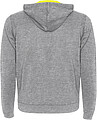 Unisex mikina ROLY FUJI, sivá melírovaná/žltá, S
