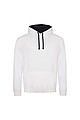 Unisex mikina s kapucňou AWDIS VARSITY HOODIE, biela/tmavomodrá, veľkosť XXL