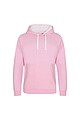 Unisex mikina s kapucňou AWDIS VARSITY HOODIE, svetloružová/biela, veľkosť XXL