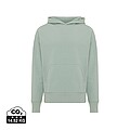 Unisex mikina s kapucňou Iqoniq Yoho relaxed fit, veľkosť XXS, jemná zelená