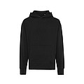 Unisex mikina s kapucňou Iqoniq Yoho z recyklovanej bavlny, čierna, M