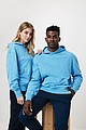 Unisex mikina s kapucňou Iqoniq Yoho z recyklovanej bavlny, svetlomodrá, M