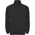 Unisex mikina so štvrtkovým zipsom, ROLY ANETO, čierna, veľ. S