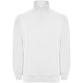 Unisex mikina so štvrťovým zipsom, ROLY ANETO, biela, vel. S