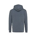 Unisex nefarbená mikina s kapucňou Iqoniq Torres z recyklovanej bavlny, námornícka modrá, M