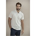 Unisex polokošeľa s krátkym rukávom z recyklovanej bavlny a polyesteru, ELEVATE EMERALD, krémová, veľ. L