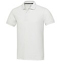 Unisex polokošele s krátkym rukávom z recyklovanej bavlny a polyesteru, ELEVATE EMERALD, biela, veľ. M