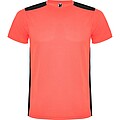 Unisex tričko Roly Detroit, fluorescenčná koralová, veľkosť XL