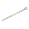 USB LED športová baterka z RCS RPET, sivá