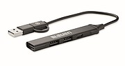 USB rozbočovač s 4 portami, čierna
