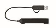 USB rozbočovač s 4 portami, čierna