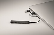 USB rozbočovač s 4 portami, čierna