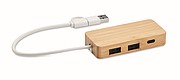 USB rozbočovač s bambusovým povrchom