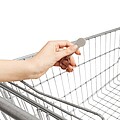 Uvoľňovač nákupného vozíka s otváračom, strieborná