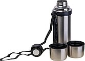 Vakuová termoska s pohárikmi 1000 ml, sivá