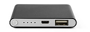 VALUR Hliníková powerbanka s kapacitou 4000 mAh, gunmetal