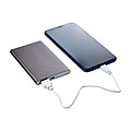VALUR Hliníková powerbanka s kapacitou 4000 mAh M, strieborná