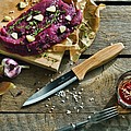 VANILLA SEASON FUKUI Luxusný keramický nôž s drevenou rukoväťou