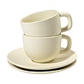 VANLION Sada 2 šálok a podšálok na cappuccino, béžová
