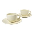 VANLION Sada 2 šálok a podšálok na cappuccino, béžová
