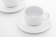 VANLION Sada 2 šálok a podšálok na cappuccino, biela