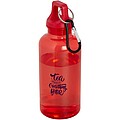 VASEALA Fľaša z RPET s karabínou, 400 ml, červená