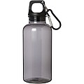 VASEALA Fľaša z RPET s karabínou, 400 ml, čierna