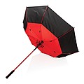 Veľký automatický dáždnik pre dvoch Impact AWARE™ RPET 190T, odolný proti vetru, priemer 120 cm, červený