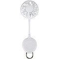 Ventio prenosný magnetický ventilátor z recyklovaného plastu, biela