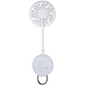Ventio prenosný magnetický ventilátor z recyklovaného plastu, biela