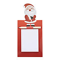 Vianočný magnetický zápisník, Santa Claus, červená