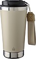 VITERBO Dvojstenný termohrnček z recyklovanej nerezovej ocele, 500 ml, béžová