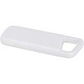 Vodoodolná powerbanka z recyklovaného plastu s karabínou, kapacita 5000 mAh, 12 W, biela