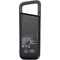 Vodoodolná powerbanka z recyklovaného plastu s karabínou, kapacita 5000 mAh, 12 W, čierna