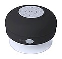 Vodotesný Bluetooth reproduktor s pogumovaným povrchom a veľkou prísavkou, čierna