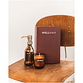 Wellmark Sada dávkovača mydla 250 ml a sviečky 150 g, červenohnedá