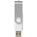 Základné USB Rotate, 2 GB, strieborná/biela
