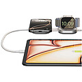 Zens Pro 3 140W nabíjací kábel 3 v 1 s USB-C, biela