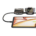 Zens Pro 3 140W nabíjací kábel 3 v 1 s USB-C, čierna