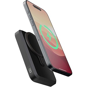 10 000mAh magnetická bezdrátová powerbanka, černá