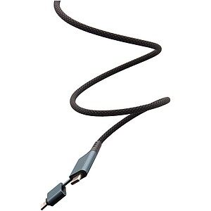 100W magnetický ultra rychlý nabíjecí kabel 4 v 1 z rPET, šedá