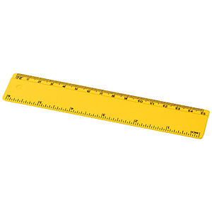 15 cm pravítko z recyklovaného plastu, žlté