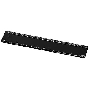 15cm pravítko z recyklovaného plastu, čierne