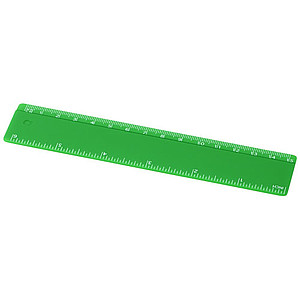 15cm pravítko z recyklovaného plastu, zelené